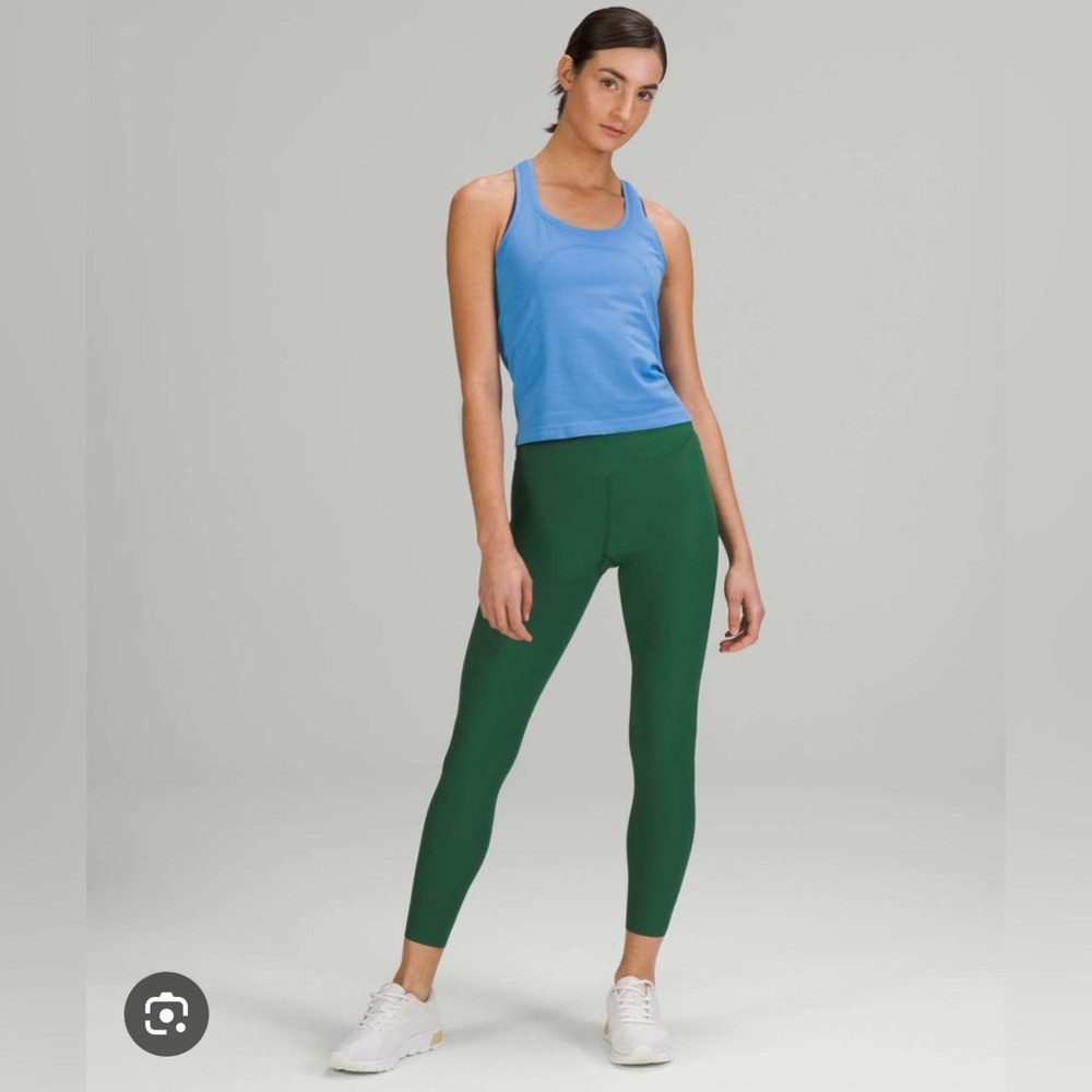 Base pace high-rise ribbed tight 25” Everglade green size 2